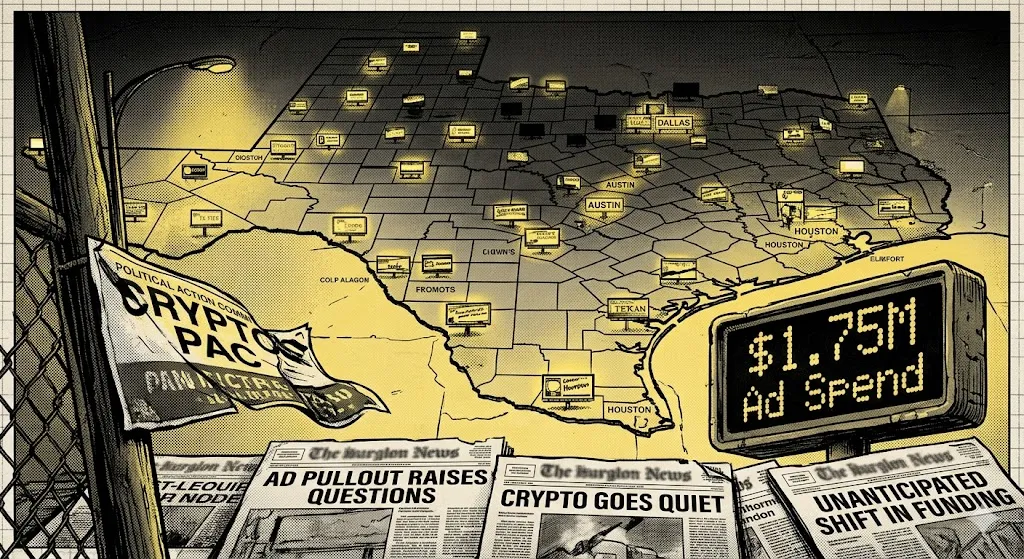 Pausa nos Anúncios da Crypto PAC no Texas Indica Uma Mudança na Estratégia Política