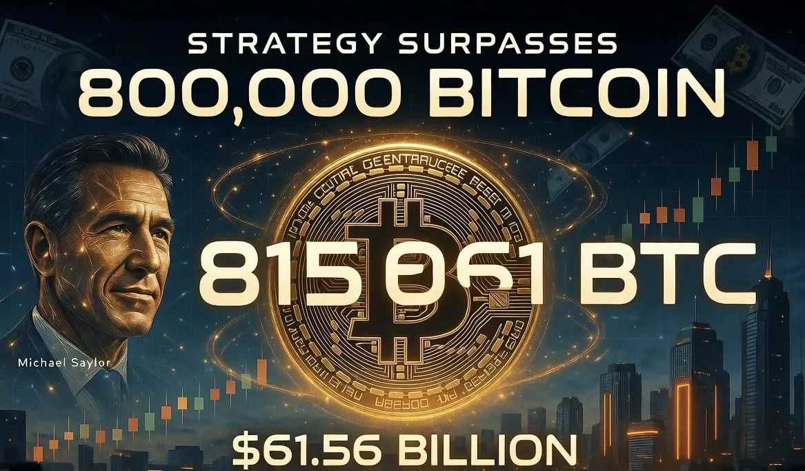 Estratégia Ultrapassa 800.000 Bitcoin em Campanha Histórica de Acumulação