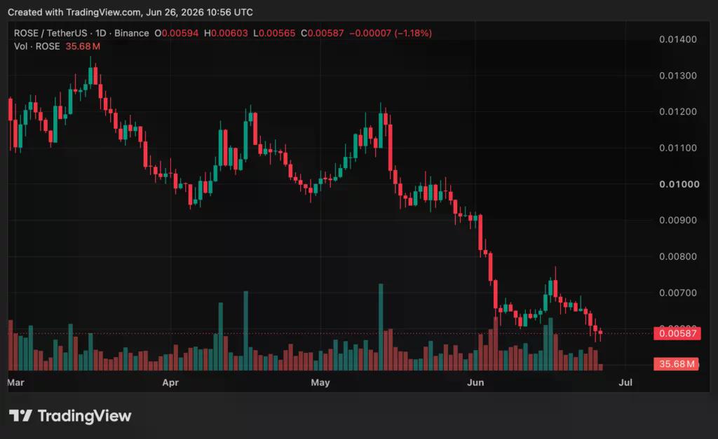 Oasis Network (ROSE) price chart, source: crypto.news