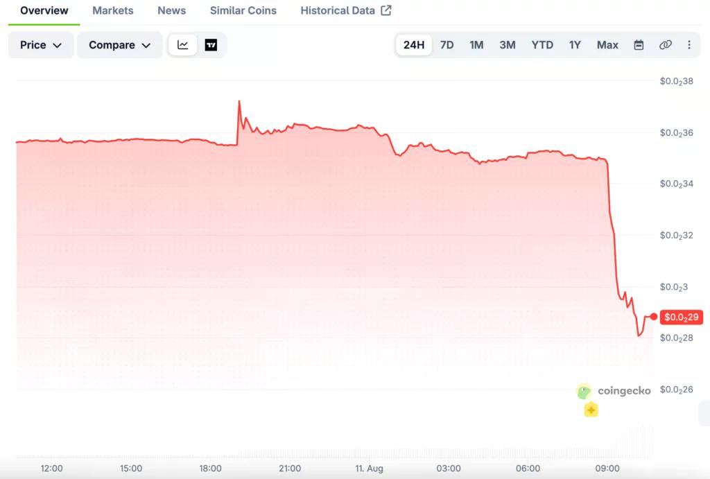 مخطط سعر Ravencoin (RVN)، المصدر: CoinGecko