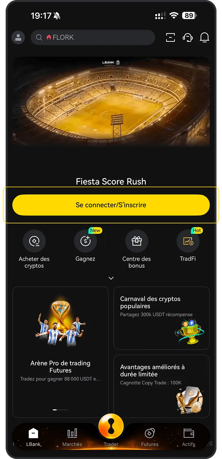 Créer un compte LBank