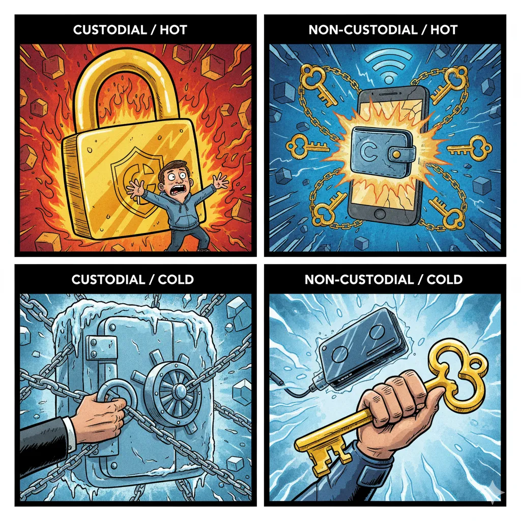 Crypto Wallets Explained: Hot and Cold, Custodial and Non-Custodial (2025)